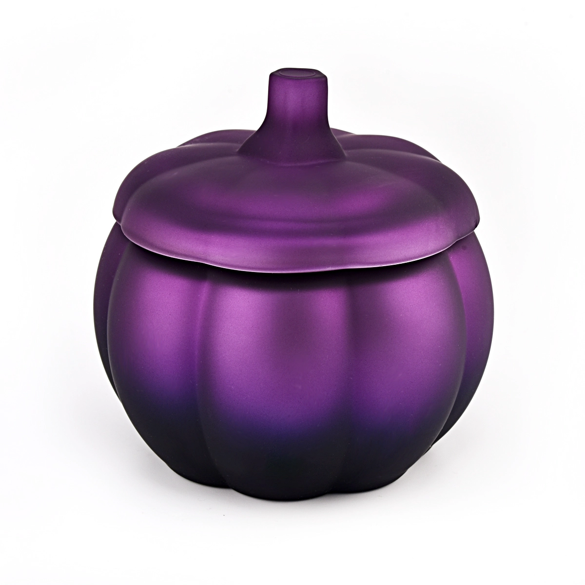 Glass Candle Container Pumpkin Glass Jar with Lids popular color Glass Candle Container
