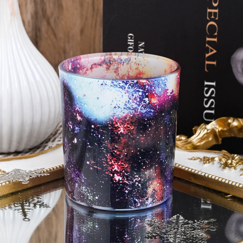 Galaxy Painting Glass Candle Holders Wholesale Galaxy Painting Glass Candle Holders Wholesale