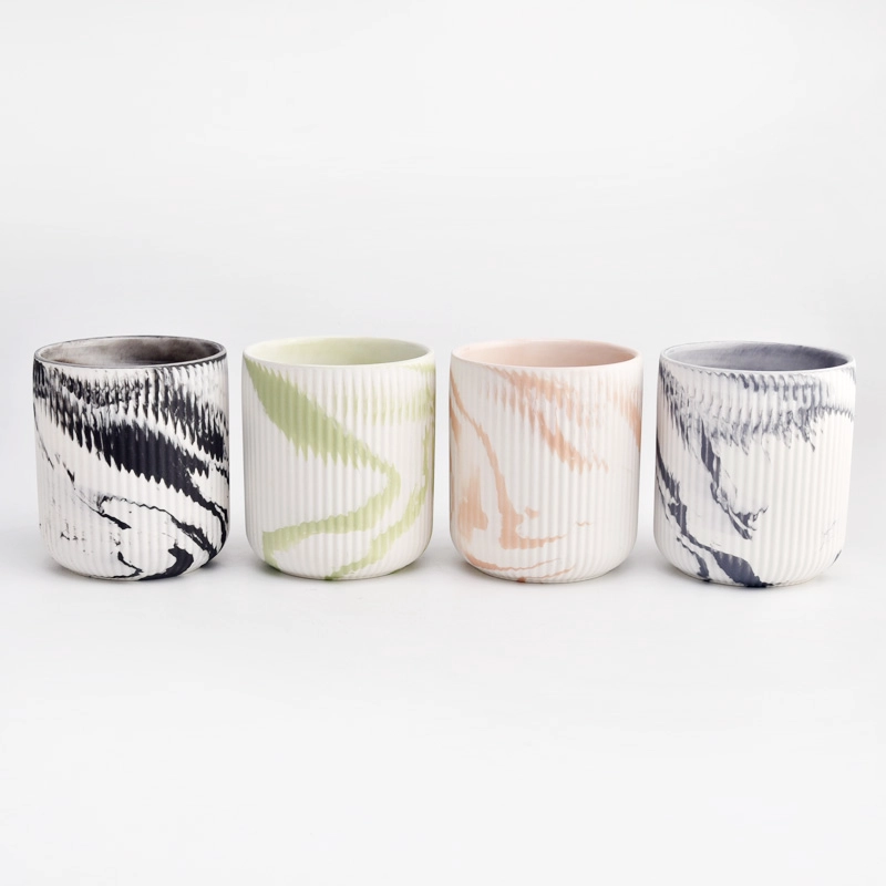 custom ceramic Candle Vessels round Ceramic Candle Jar Wholesale