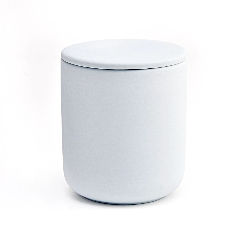 7oz Ceramic Candle Vessel With Lids Wholesale Customized Ceramic Candle Holder