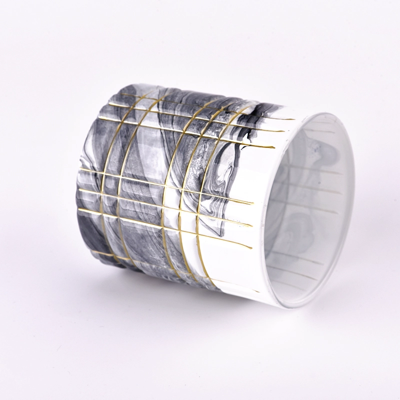 luxury new pattern glass candle jars for home decor wholesale
