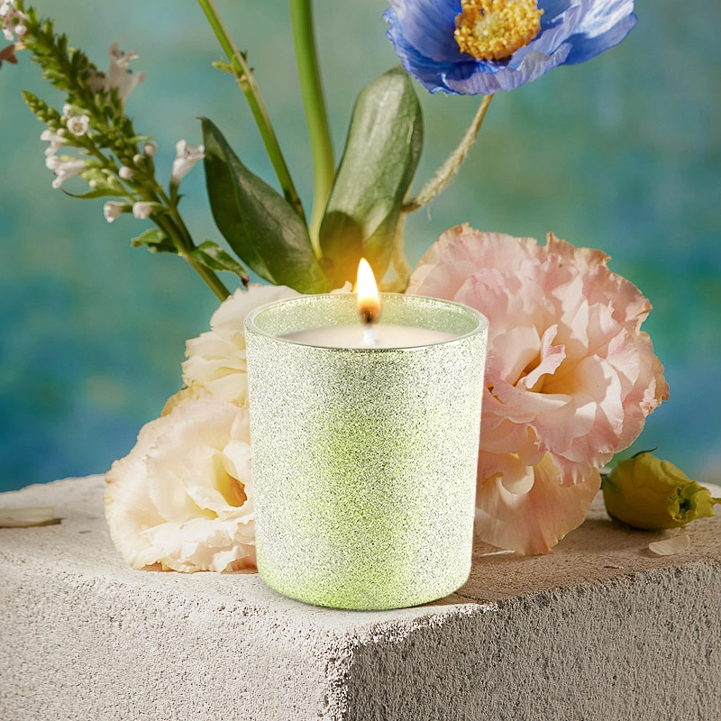 Wholesale light gold votive glass candle container