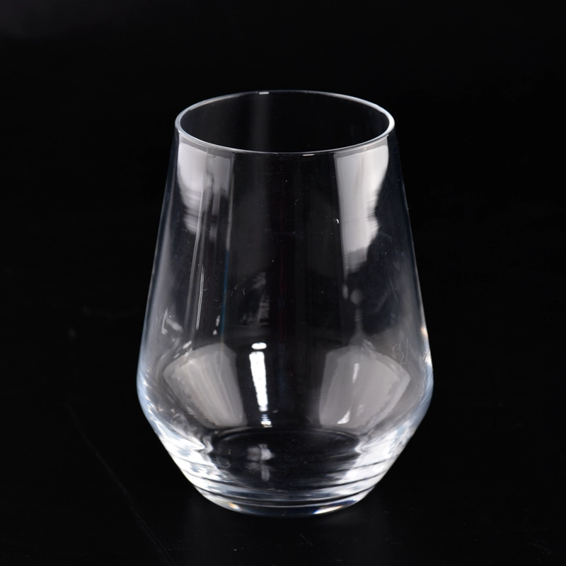 400ml glass tumbler jar machine blown clear glass vessel