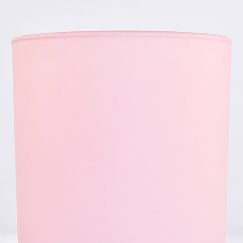 custom empty 500ml pink glass candles Jar for Valentine's Day