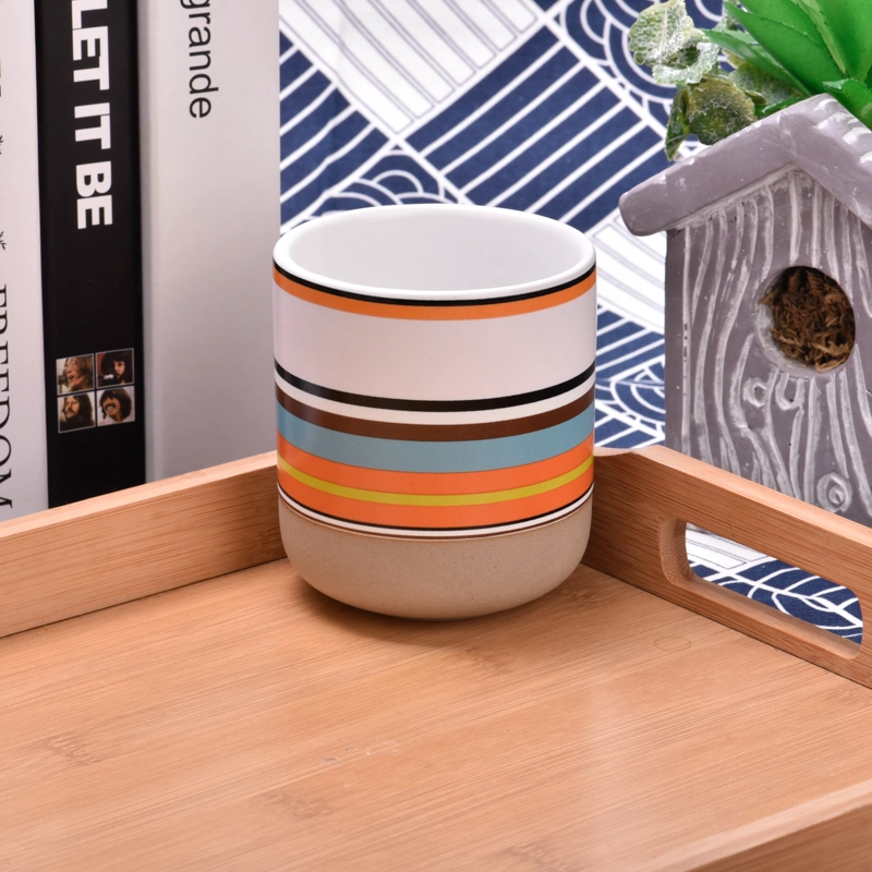 custom design ceramic candle jar with home decor wholesale
