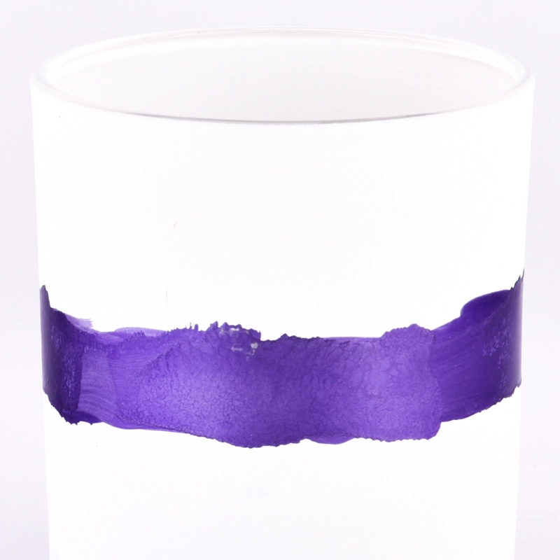 8oz white glass candle jar with home decor