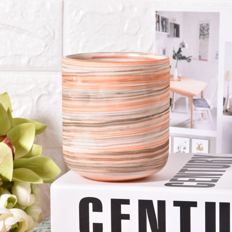 Decorative for Wedding Party Ceramic Candle Vessels Customized Stoneware Candle Jar Decorative for Wedding Party Ceramic Candle Vessels Customized Stoneware Candle Jar