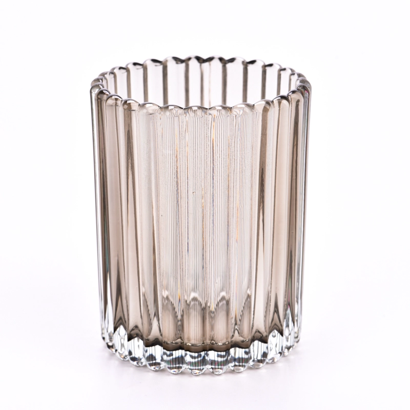 Ribber Glass Candle Jar Stripe Glass Candle Holders Ribber Glass Candle Jar Stripe Glass Candle Holders