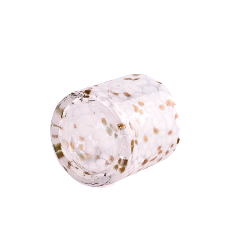 Handmade Colorful Spot Glass Candle Jar For Candle Making Supplier