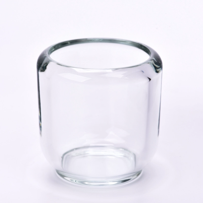 Custom Empty Round Clear Glass Luxury Candle Jar For Candle Making
