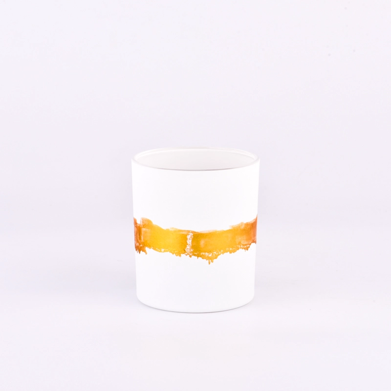 Customized Logo Color Glass Candle Holders 300ml Candle Glass Jar Customized Logo Color Glass Candle Holders 300ml Candle Glass Jar