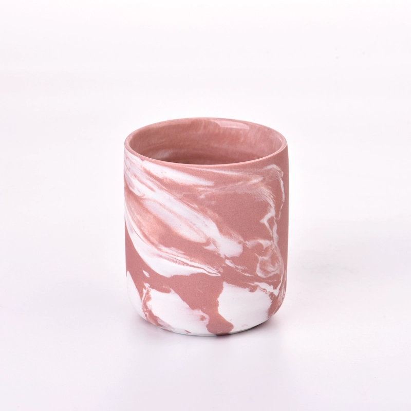 Modern Clay Empty Candle jar Unique Ceramic Candle Jars Home Decoration