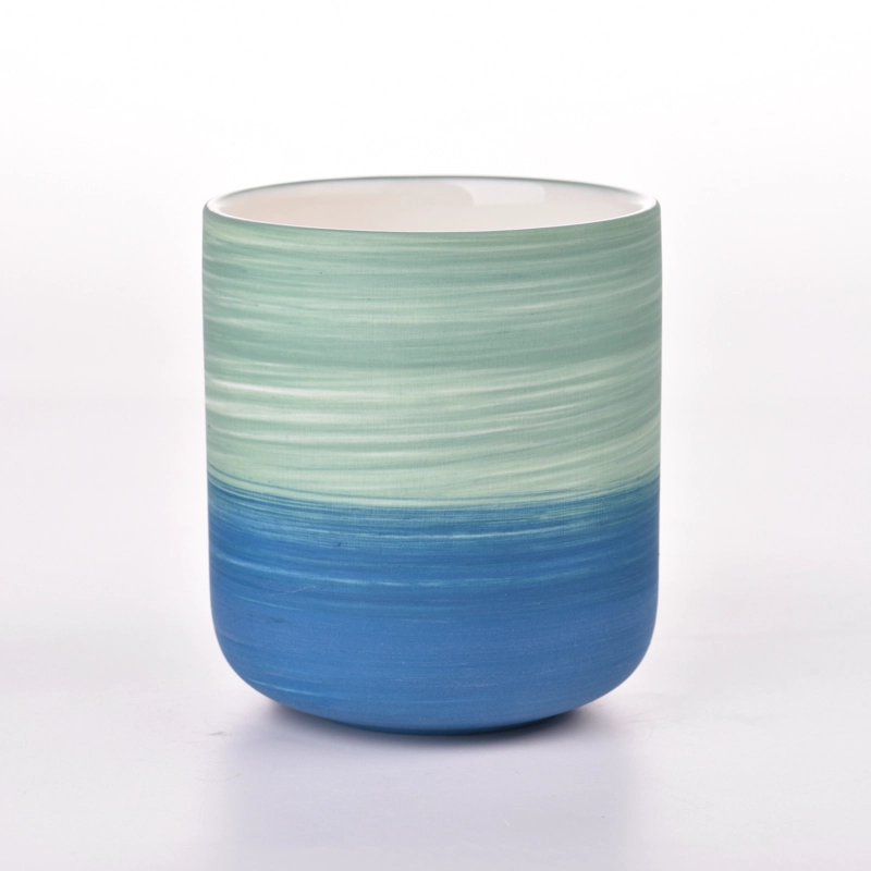 Custom Unique Empty Ceramic Candle Jars Scented Candle Soy Wax Jar Candles Gift