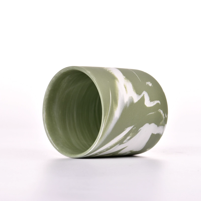 Wholesale luxury empty ceramic clay candle jar for candle making