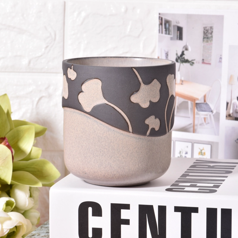 Round Bottom Cylinder Shape Ceramic vessels for candle making