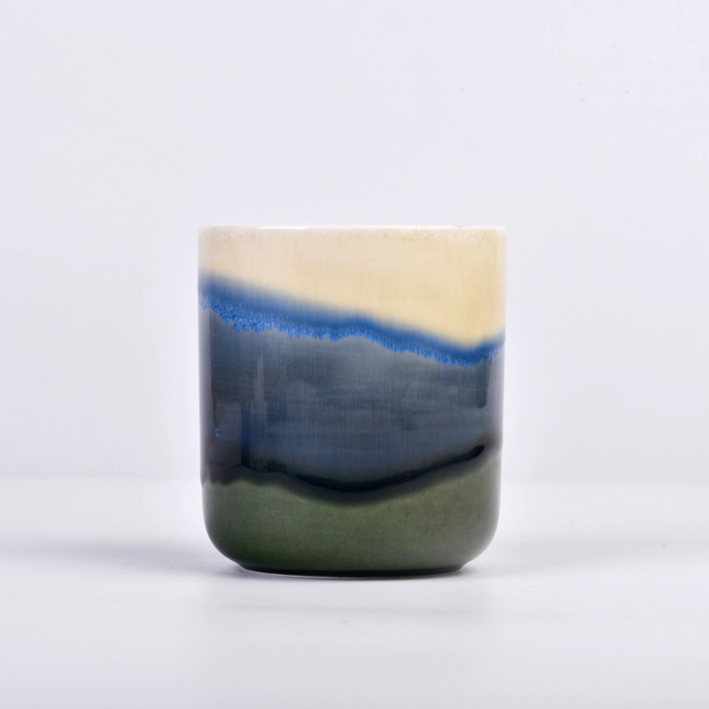 Customized Cylinder Ceramic Candle Vessels