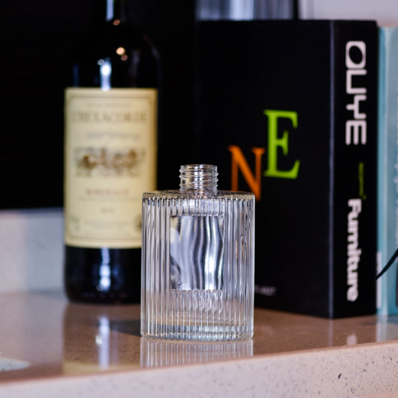 200ml stripe pattern glass perfume bottle wholesale
