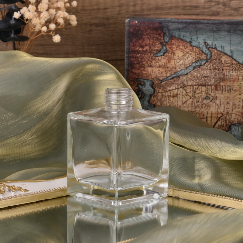 Empty Square 200ml Aromatic Glass Aromatherapy Reed Diffuser Wholesale