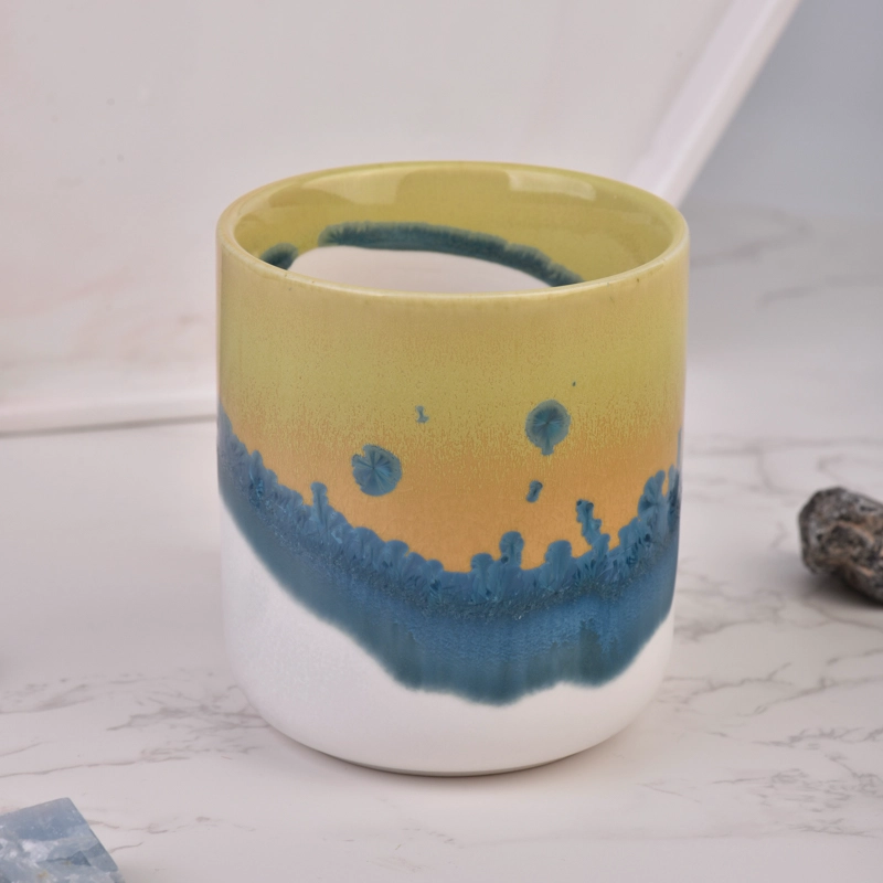 385ml Ceramic Candle Vessels 10oz Beautiful Colorful Ceramic Candle Jars Wholesale 385ml Ceramic Candle Vessels 10oz Beautiful Colorful Ceramic Candle Jars Wholesale