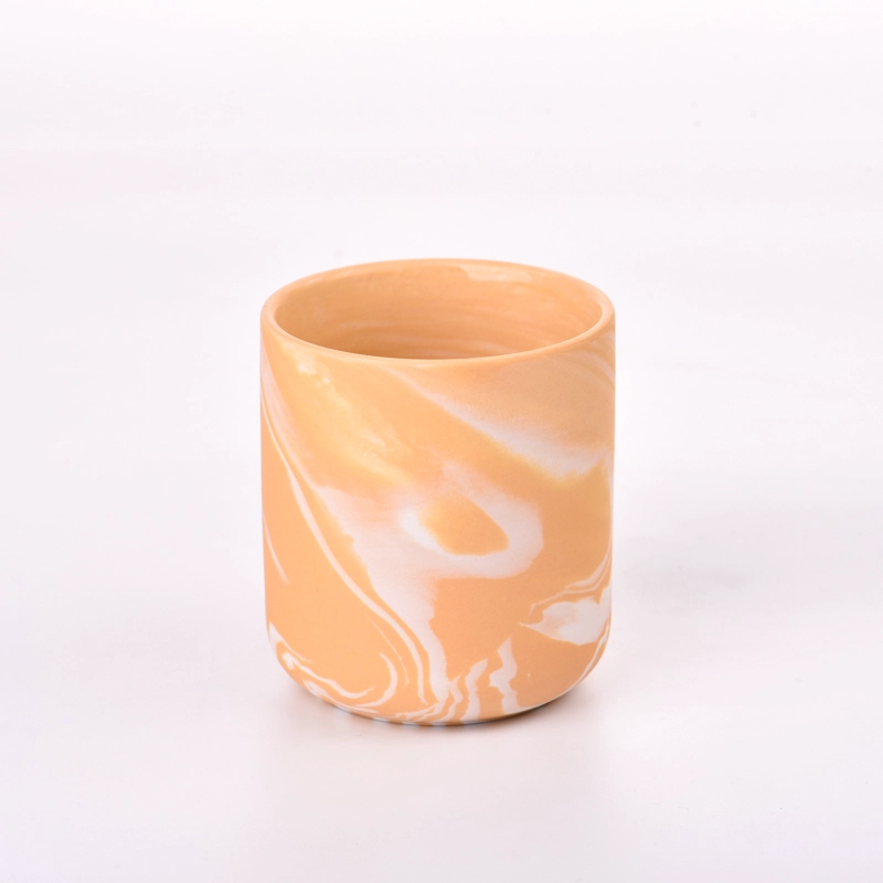 Morden Design Cylinder Marble Decoration Ceramic Candle Holders Morden Design Cylinder Marble Decoration Ceramic Candle Holders
