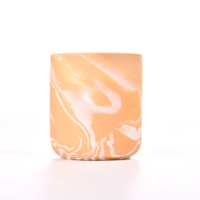 Morden Design Cylinder Marble Decoration Ceramic Candle Holders Morden Design Cylinder Marble Decoration Ceramic Candle Holders
