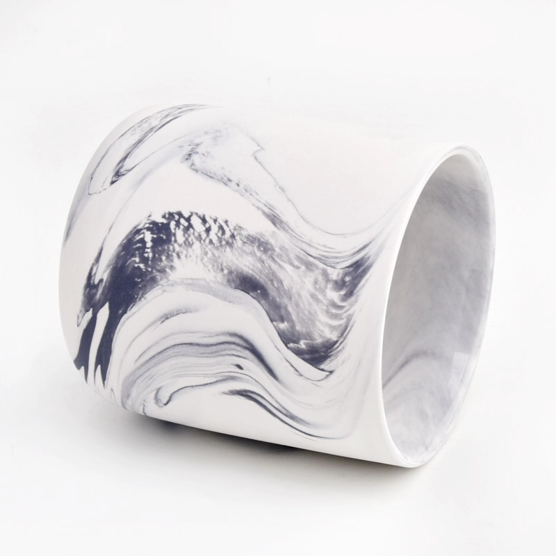 Handmade Scented Fashionable Candle Holder Ceramic Vessel Candle Jar for Home Decoration