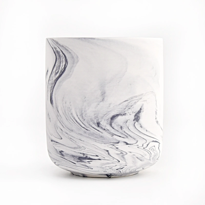 Handmade Scented Fashionable Candle Holder Ceramic Vessel Candle Jar for Home Decoration