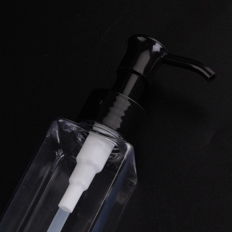 Custom 400ml Transparent Plastic PET Shampoo Bottle Hair Oil Bottle With Lotion Pump