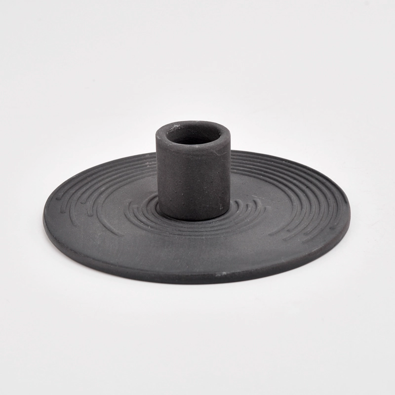 Matte Black Ceramic Candlestick Wholesale