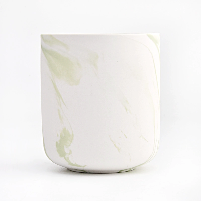 Matte Ceramic Candle Vessels Wholesale Customized Marble Ceramic Candle Jars For Decoration Matte Ceramic Candle Vessels Wholesale Customized Marble Ceramic Candle Jars For Decoration