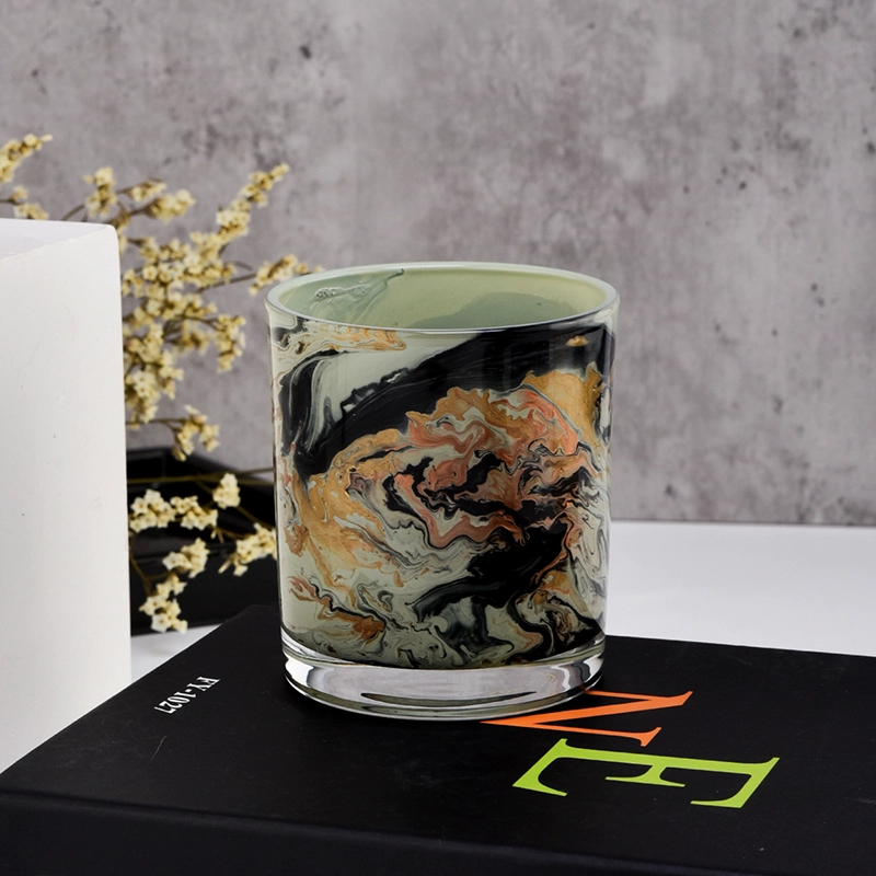 Unique New Luxury Candle Vessel Cylinder Empty Glass Candle Jars Wholesale