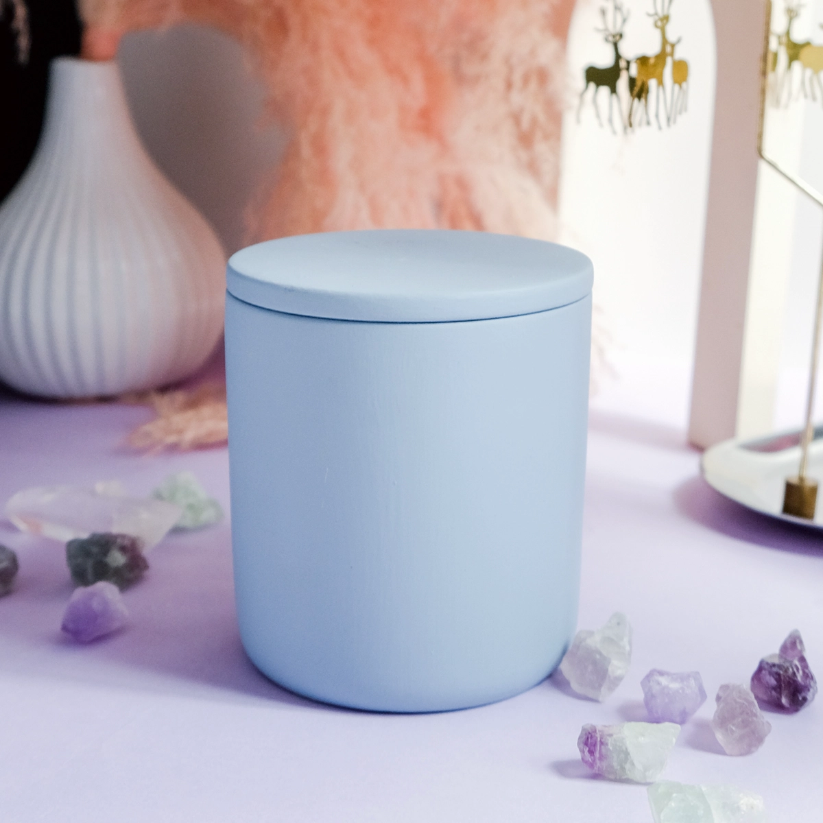 300ml Concrete Candle Holder With Lids 300ml Concrete Candle Holder With Lids