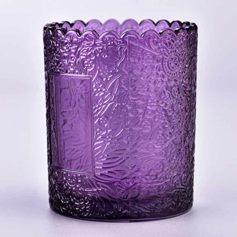 Popular Customized Embossed Glass Candle Holders For Decoration Popular Customized Embossed Glass Candle Holders For Decoration