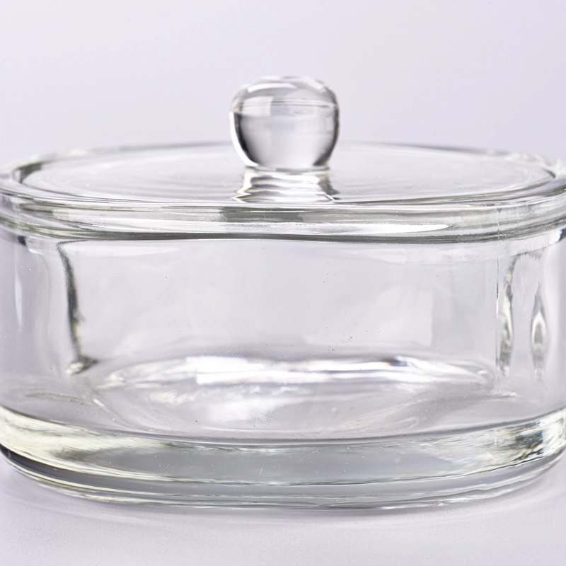 Three Wicks Glass Candle Vessels With Lids Customized Color Glass Candle Holders Wholesale Three Wicks Glass Candle Vessels With Lids Customized Color Glass Candle Holders Wholesale