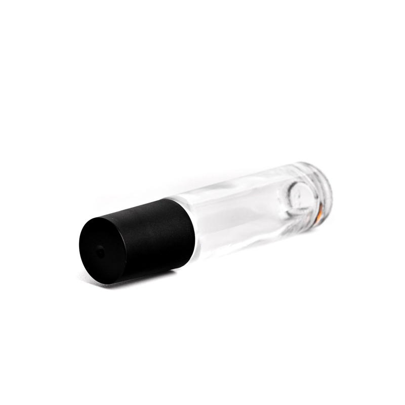 Clear Glass Bottle with Black lid Small Capacity Perfume Essential Oil wholesale