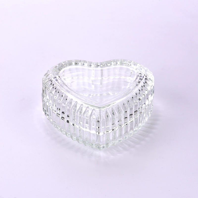 Love Shaped Glass Candle Jar with Lids Travel Glass Candle Holder with Lids Love Shaped Glass Candle Jar with Lids Travel Glass Candle Holder with Lids