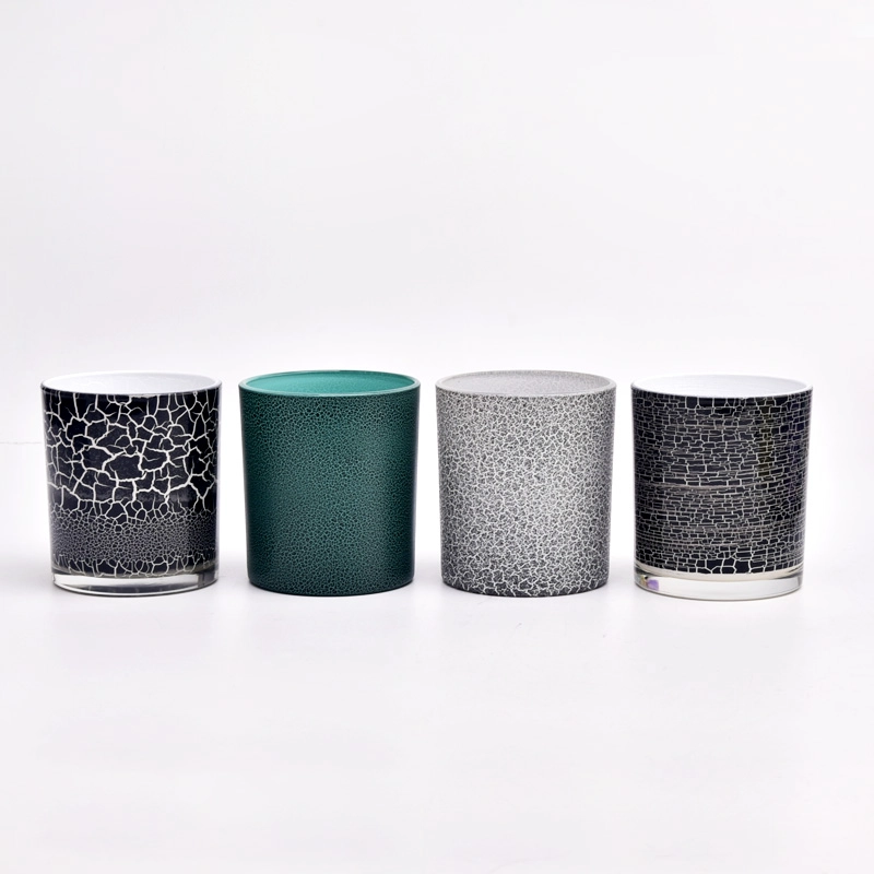 luxury blue color glass candle jars for making candles supplier