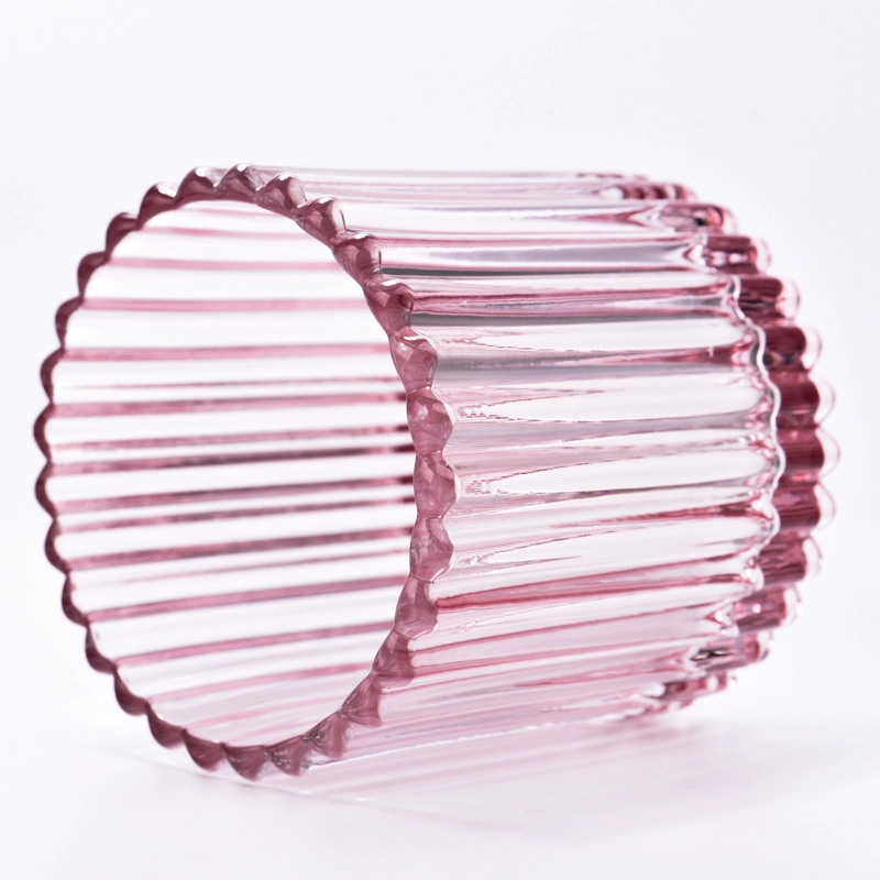 Pink Glass Candle Vessels 9oz Wax Capacity Glass Candle Holders Pink Glass Candle Vessels 9oz Wax Capacity Glass Candle Holders