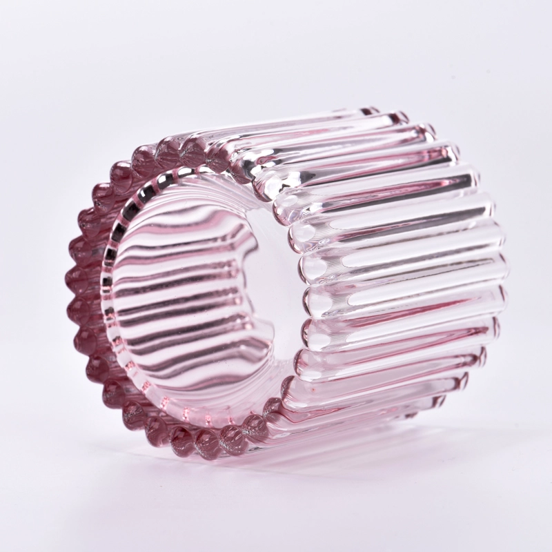 Pink Glass Candle Vessels 9oz Wax Capacity Glass Candle Holders Pink Glass Candle Vessels 9oz Wax Capacity Glass Candle Holders