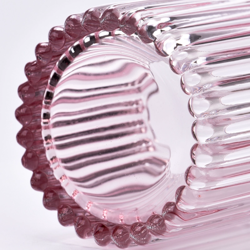 Pink Glass Candle Vessels 9oz Wax Capacity Glass Candle Holders Pink Glass Candle Vessels 9oz Wax Capacity Glass Candle Holders