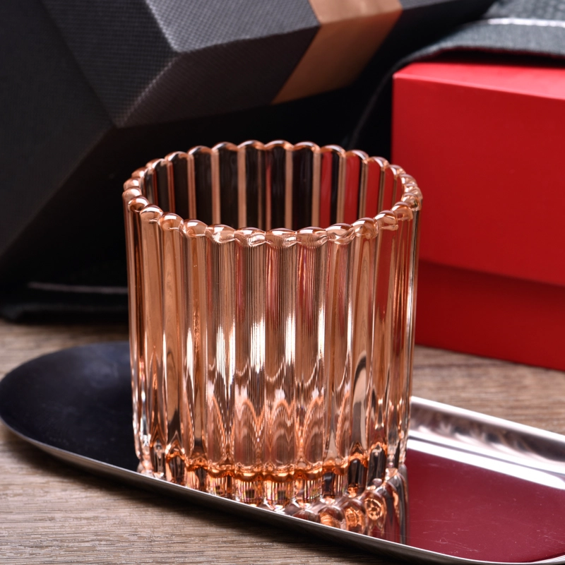 OEM Customimzed Glass Candle Holders Low MOQ Glass Candle Vessels OEM Customimzed Glass Candle Holders Low MOQ Glass Candle Vessels