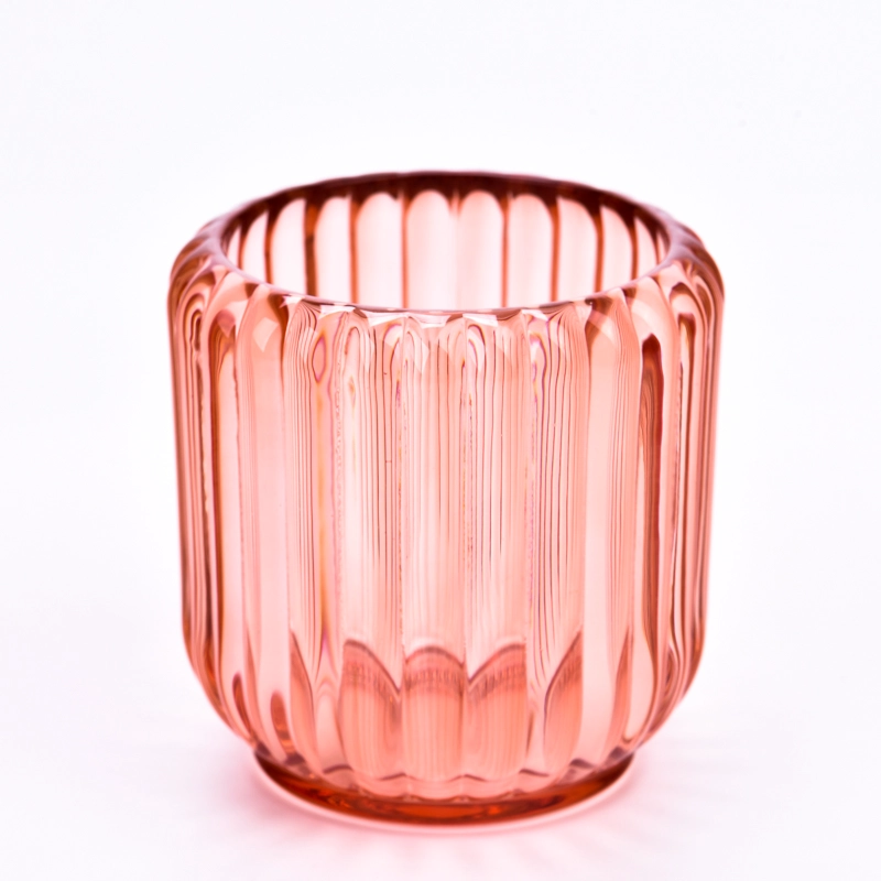 Customzied Color Ribber Glass Candle Holders 7oz Candle Glass Customzied Color Ribber Glass Candle Holders 7oz Candle Glass
