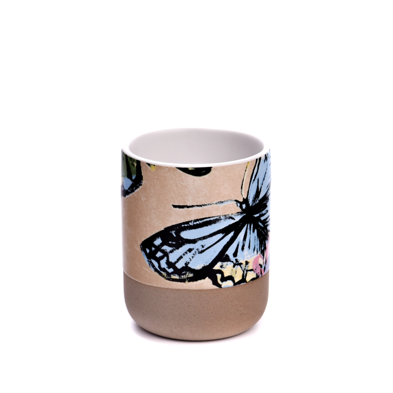 Custom Empty Unique Porcelain Candle Holder Ceramic Candle Jar For Candle Making