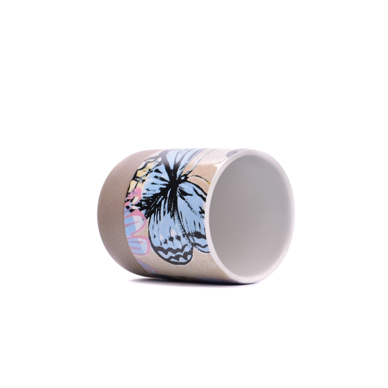 Custom Empty Unique Porcelain Candle Holder Ceramic Candle Jar For Candle Making