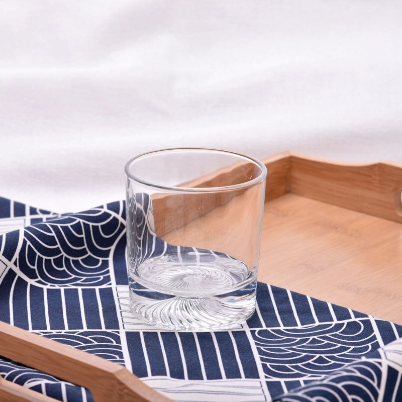 Classic 8oz Glass Candle Holders Unique Base Candle Glass