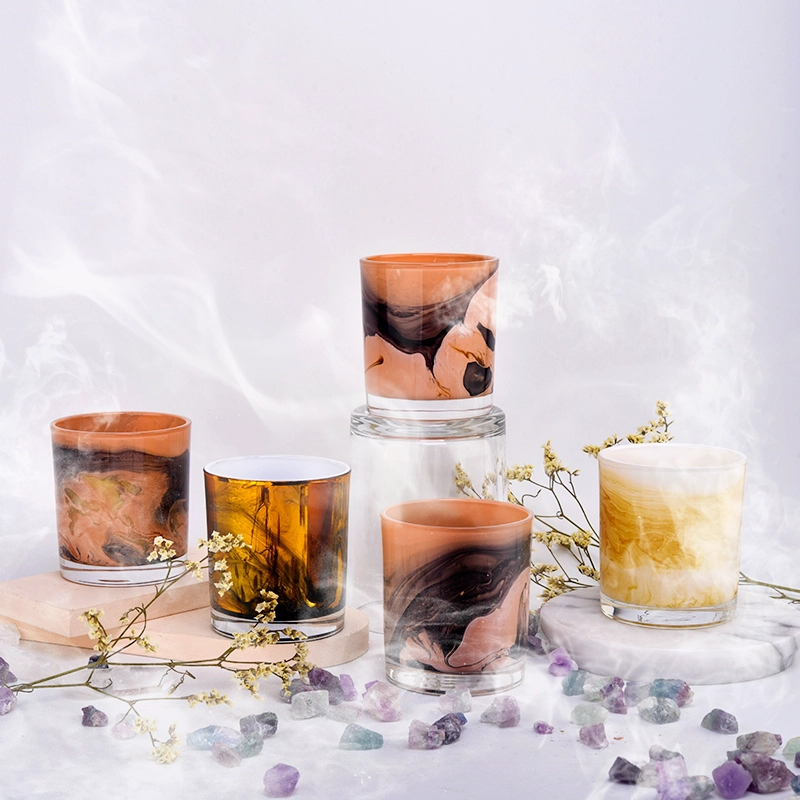Wholesale 8oz 10oz Custom Empty Glass Candle Vessels