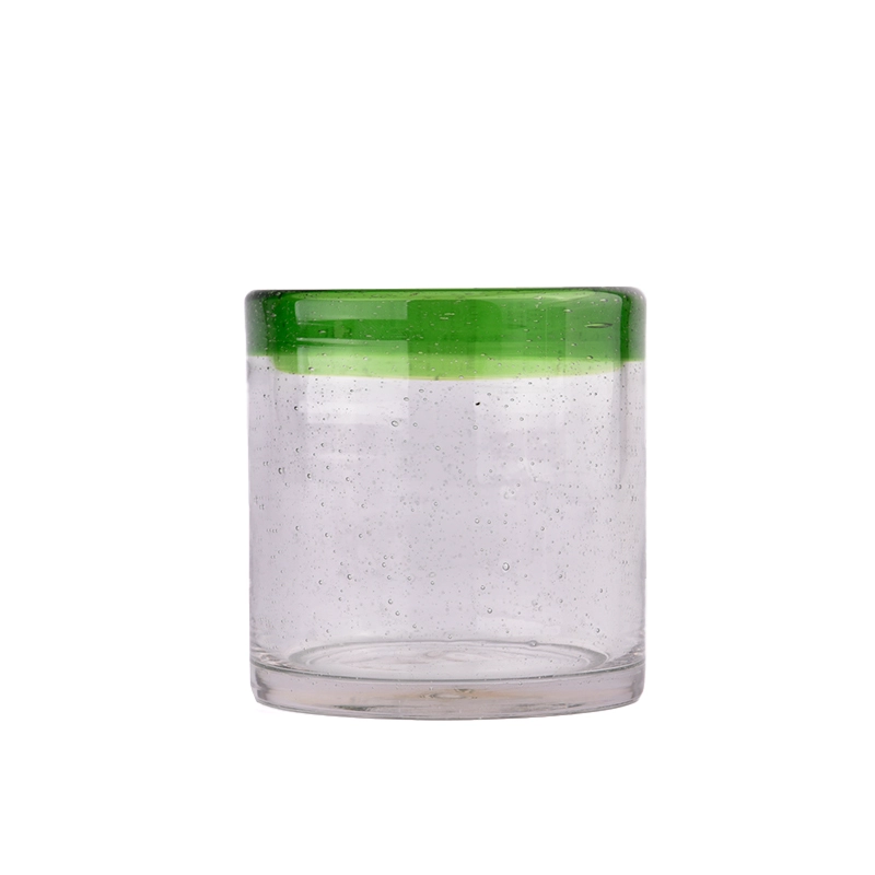 Hand Made 11oz Glass Candle Jars Bubbles Glass Candle Vessels Hand Made 11oz Glass Candle Jars Bubbles Glass Candle Vessels