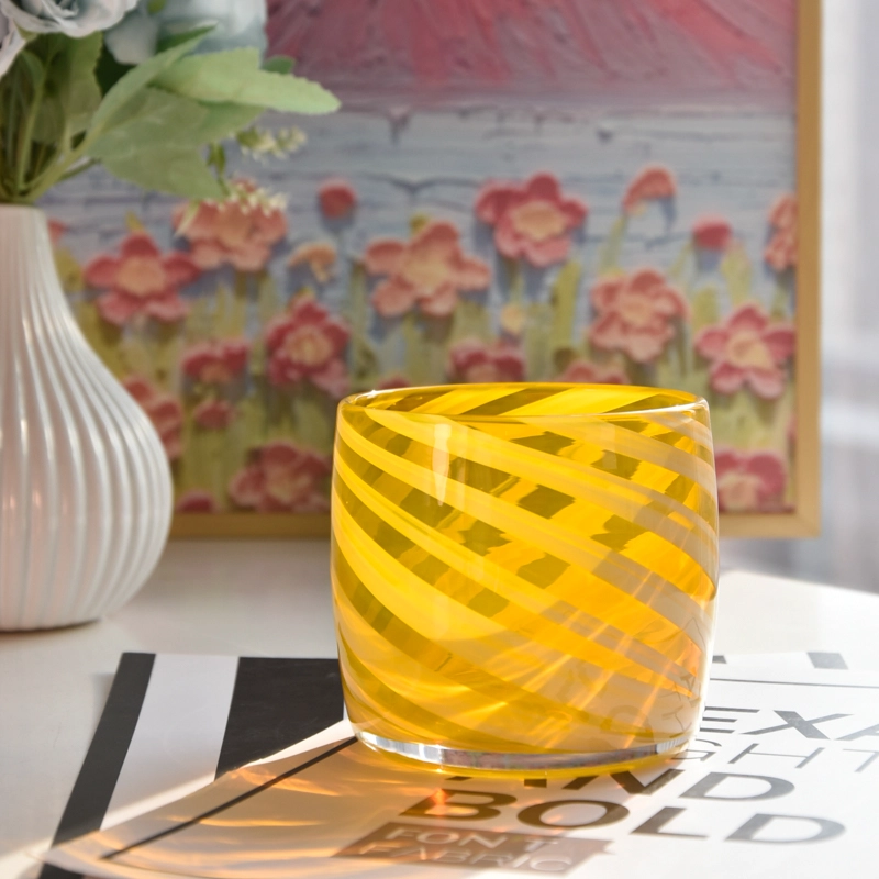 400ml Glass Candle Holder Hand Made Candle Glass For Home Decoration 400ml Glass Candle Holder Hand Made Candle Glass For Home Decoration