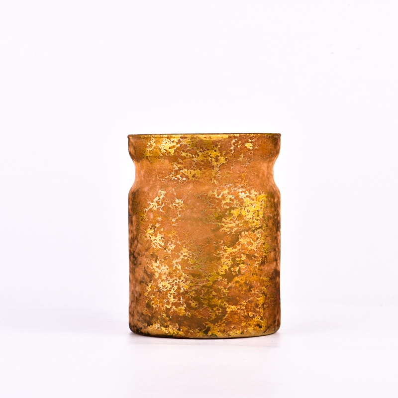Soil Color Glass Candle Jars For Decoration