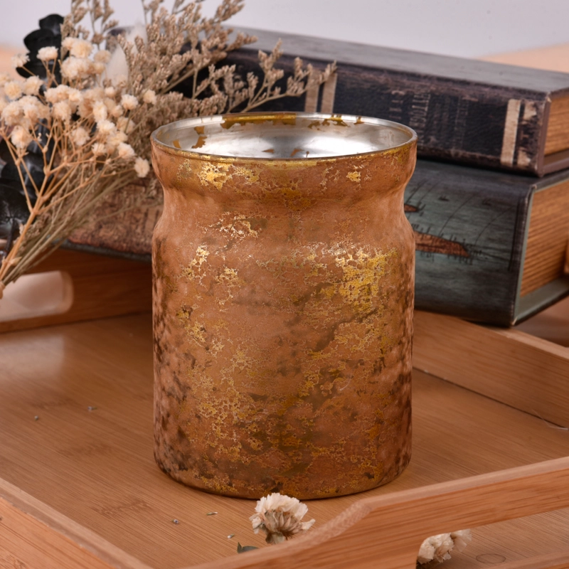 Soil Color Glass Candle Jars For Decoration